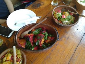 Vegan buffet at Villa Dihovo at Villa Dihovo in Dihovo