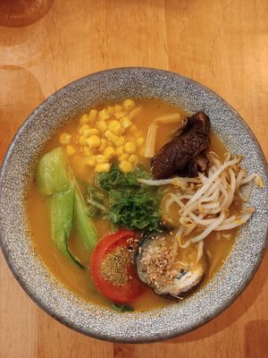 Vegan ramen at BON in Prague