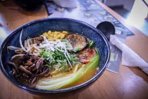 vegan ramen at BON in Prague