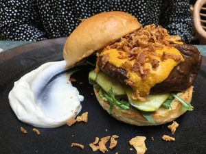 Seitan burger at The Green Affair - Chiado in Lisbon