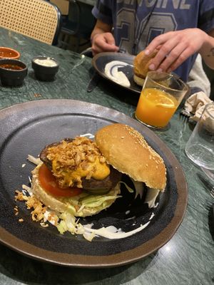 Burgers from The Green Affair, this one with Seitan at The Green Affair - Chiado in Lisbon