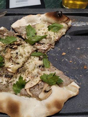 Mushroom Pizza. at The Green Affair - Chiado in Lisbon