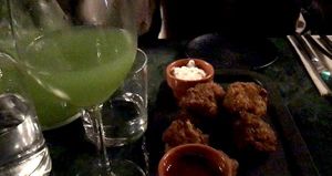 Sangria verde and wings at The Green Affair - Chiado in Lisbon