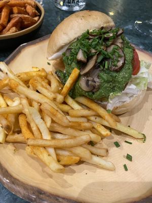 Quinoa burger  at The Green Affair - Chiado in Lisbon