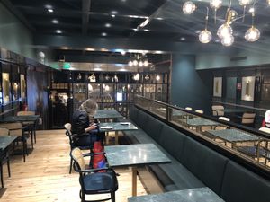 Cool green machine interior  at The Green Affair - Chiado in Lisbon