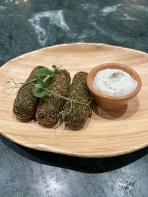 Spinach croquetes  at The Green Affair - Chiado in Lisbon