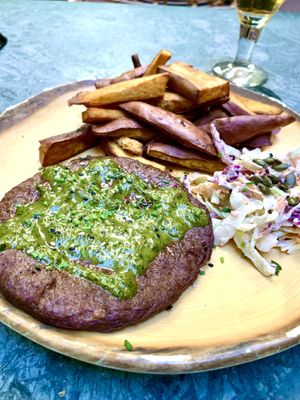 Seitan steak with chimichurri..  at The Green Affair - Chiado in Lisbon