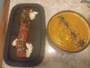 Soup and tataki watermelon at The Green Affair - Chiado in Lisbon