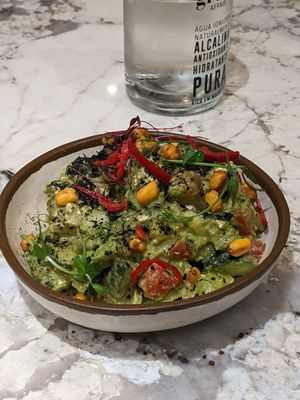 Gluten free vegan cucumber ceviche at The Green Affair - Chiado in Lisbon