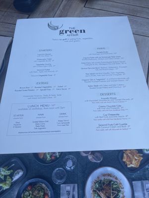 Menu  at The Green Affair - Chiado in Lisbon