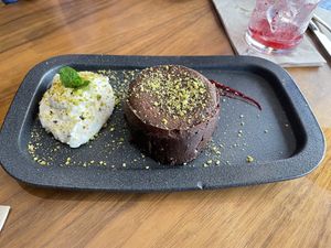 Chocolate pudding  at The Green Affair - Chiado in Lisbon