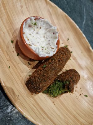 Spinach croquettes at The Green Affair - Chiado in Lisbon