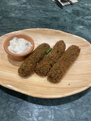 Croquettes spinach   at The Green Affair - Chiado in Lisbon