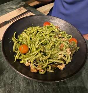 Pesto pasta  at The Green Affair - Chiado in Lisbon