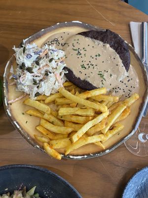 Seitan steak with pepper sauce  at The Green Affair - Chiado in Lisbon