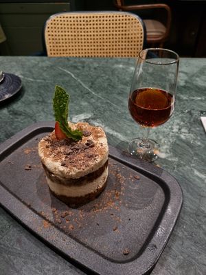 Tiramisu with paired degustif at The Green Affair - Chiado in Lisbon