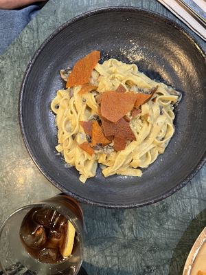 Tagliatelle alla carbonara  at The Green Affair - Chiado in Lisbon