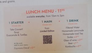 Lunch Menu at The Green Affair - Chiado in Lisbon