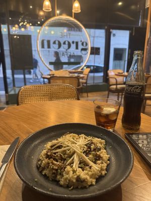 Mushroom risotto  at The Green Affair - Chiado in Lisbon