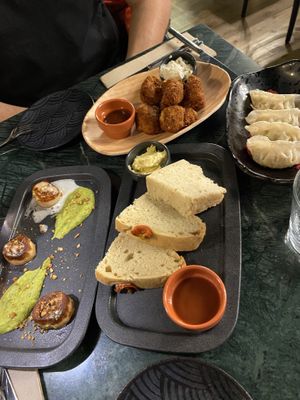 Some starters  at The Green Affair - Chiado in Lisbon