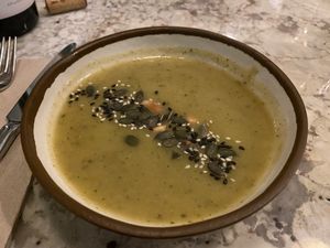 Vegetable soup at The Green Affair - Chiado in Lisbon