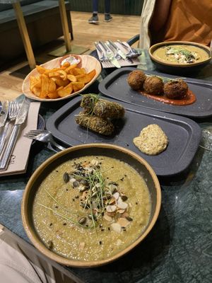 Vegetable soup  at The Green Affair - Chiado in Lisbon