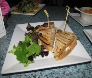 Tempeh Reuben - marinated tempeh, sauerkraut & sauce by chicavegan at Darbster in West Palm Beach