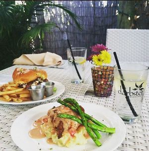 veggie burger and some "chicken" dish I forget what it was called since it was from 2013 lol  at Darbster in West Palm Beach