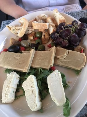 Vegan cheese platter appetizer, so good! at Darbster in West Palm Beach