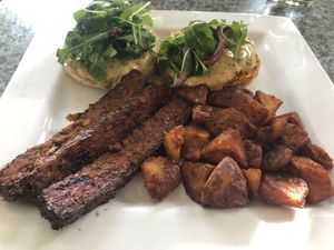 Benedict with Tempeh Bacon at Darbster in West Palm Beach