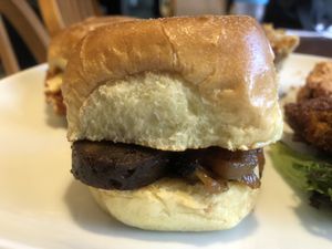(Black Bean) Italian Sausage Slider  at Darbster in West Palm Beach