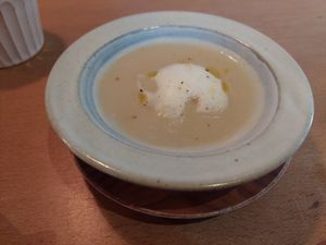 Soup for starters at Cafe Pony in Kumamoto