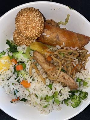 Chow Mein, veggie fried rice  at Enjoy Vegetarian - Financial District in San Francisco