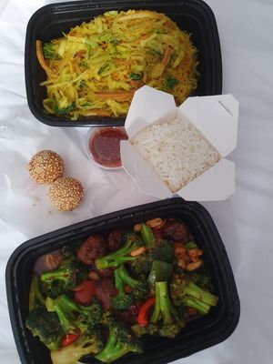 Curry vermicelli at Enjoy Vegetarian - Financial District in San Francisco