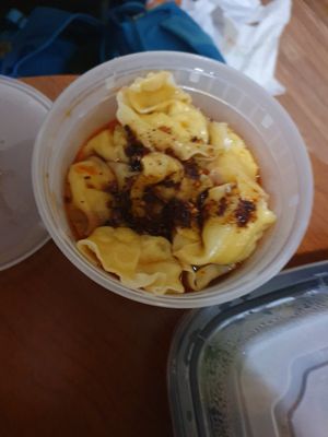 Spicy wontons at Enjoy Vegetarian - Financial District in San Francisco