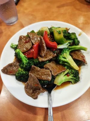 Mongolian beef at Enjoy Vegetarian - Financial District in San Francisco