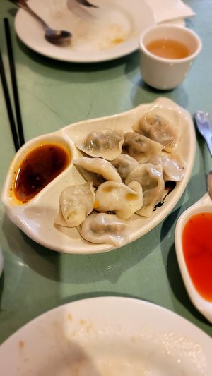 Dumplings appetizer at Enjoy Vegetarian - Financial District in San Francisco