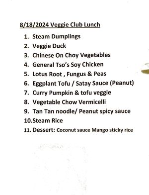 Super Moon luncheon set menu 2024-08-18 at Enjoy Vegetarian - Financial District in San Francisco