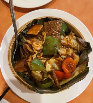 Veggie fried tofu   at Enjoy Vegetarian - Financial District in San Francisco