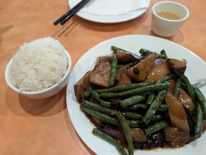 Eggplant and string beans at Enjoy Vegetarian - Financial District in San Francisco