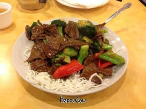 Mongolian beef at Enjoy Vegetarian - Financial District in San Francisco