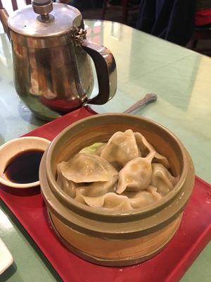 Dumplings at Enjoy Vegetarian - Financial District in San Francisco
