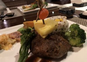 Mushroom steak  at Yangming Spring - 陽明春天蔬食 in Taipei
