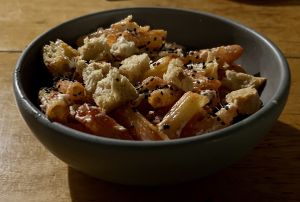 Pasta vegana  at Rupestre in Guadalajara