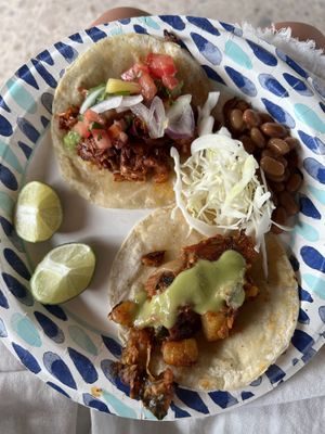 Pastor y chorizo con papas   at Productos Veganos Rancho San Agustín in Puerto Vallarta