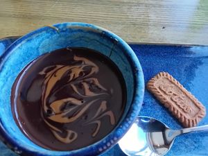 Dark chocolate orange ganache with Biscoff at The Port William in Tintagel