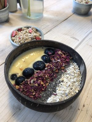Mango Smoothie Bowl at Potts Coffee in Liverpool