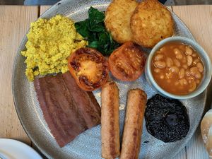 Vegan breakfast (small)   at Potts Coffee in Liverpool
