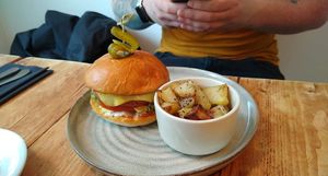 Potts Burger at Potts Coffee in Liverpool