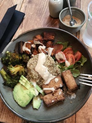 Buddha bowl  at Potts Coffee in Liverpool